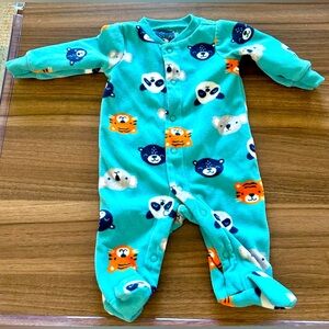 3 FOR $15 Newborn Carter's Wild Animals Fleece Zip-Up
